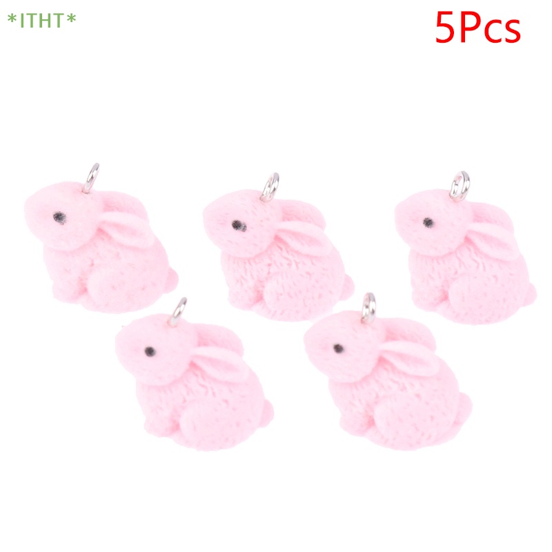 Bộ 5 Phụ Kiện Làm Trang Sức Hình Thỏ Xinh Xắn Mới