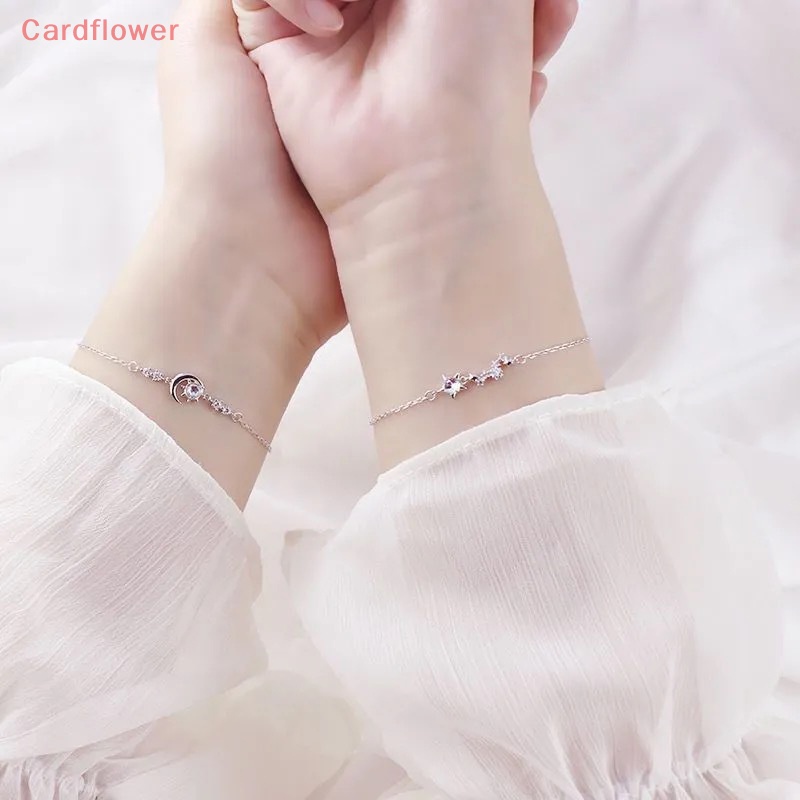 < Cardflower > Vòng Tay Hình Trăng Sao Cá Tính Cho Nữ Sinh