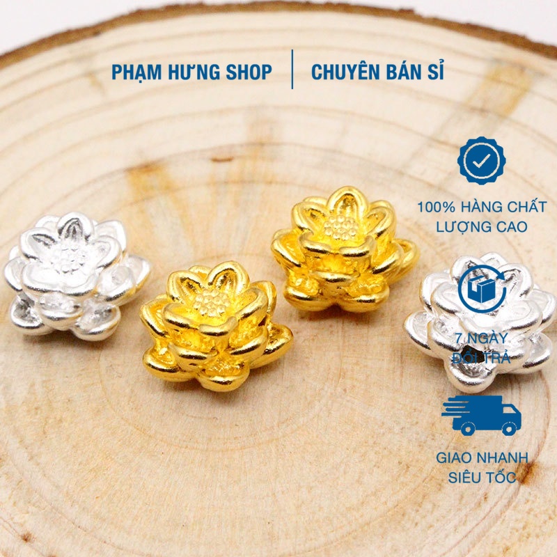 🔥 GIÁ SỈ 🔥 Charm hoa sen bạc cao cấp - Bạc chuẩn loại 1 siêu đẹp PH331