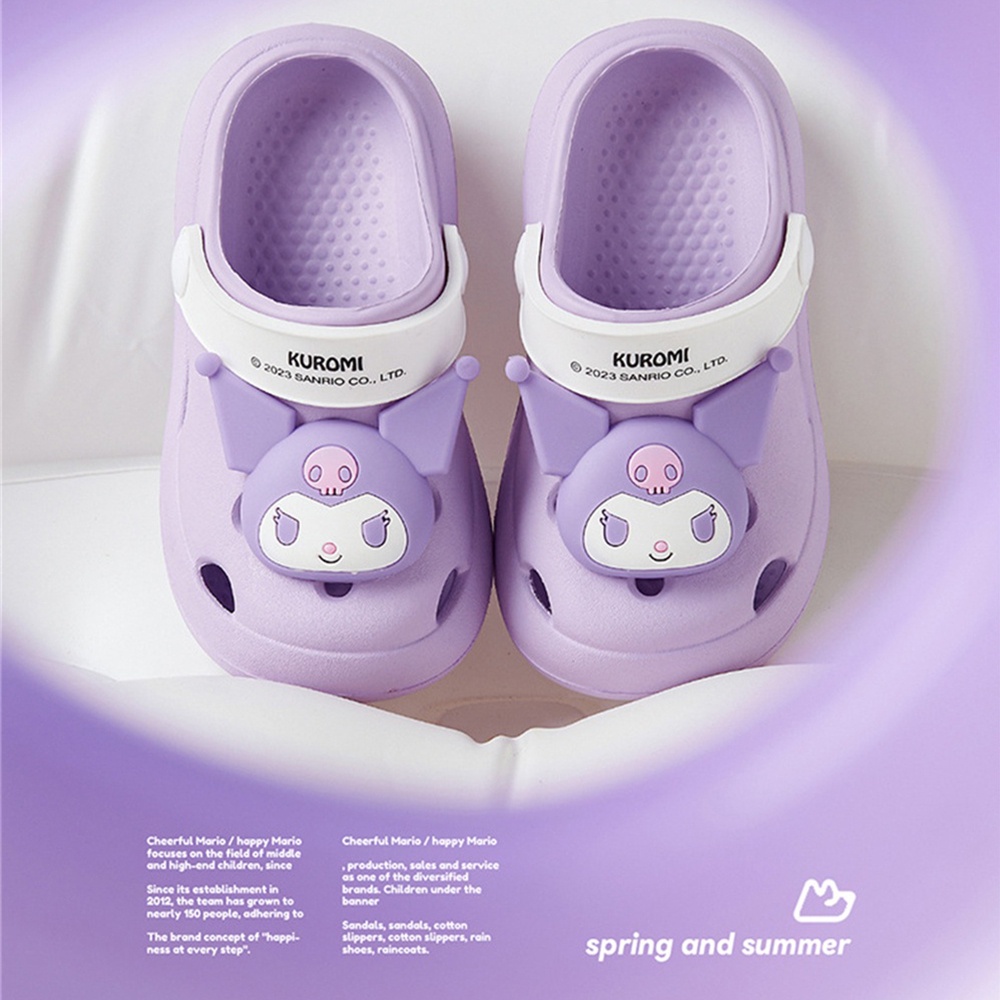 SANRIO Xăng đan Đi Biển Chống Trượt Họa Tiết Cinnamoroll Kuromi My Melody Dễ Thương Cho Bé Gái