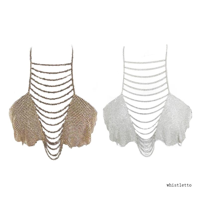 Dây Đeo Hông Dạng Chuỗi Xích Đính Đá Phối Tua Rua Thời Trang Quyến Rũ Cho Nữ