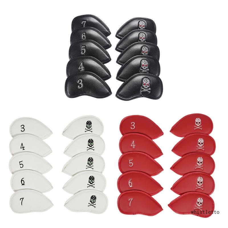 Set 10 Vỏ Bọc Đầu Gậy Đánh Golf Bằng Da PU Cao Cấp