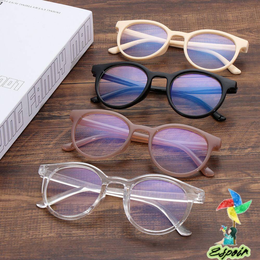 ESPO Mắt Kính Đọc Sách Gọng Tròn Trong Suốt Chống Ánh Sáng Xanh Phong Cách Vintage