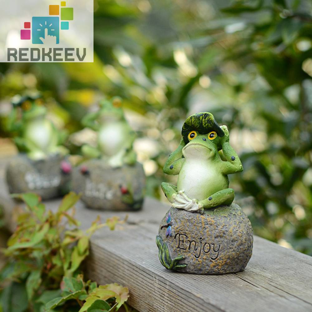 Mô Hình Chú Ếch Bằng Resin Độc Đáo Trang Trí Sân Vườn