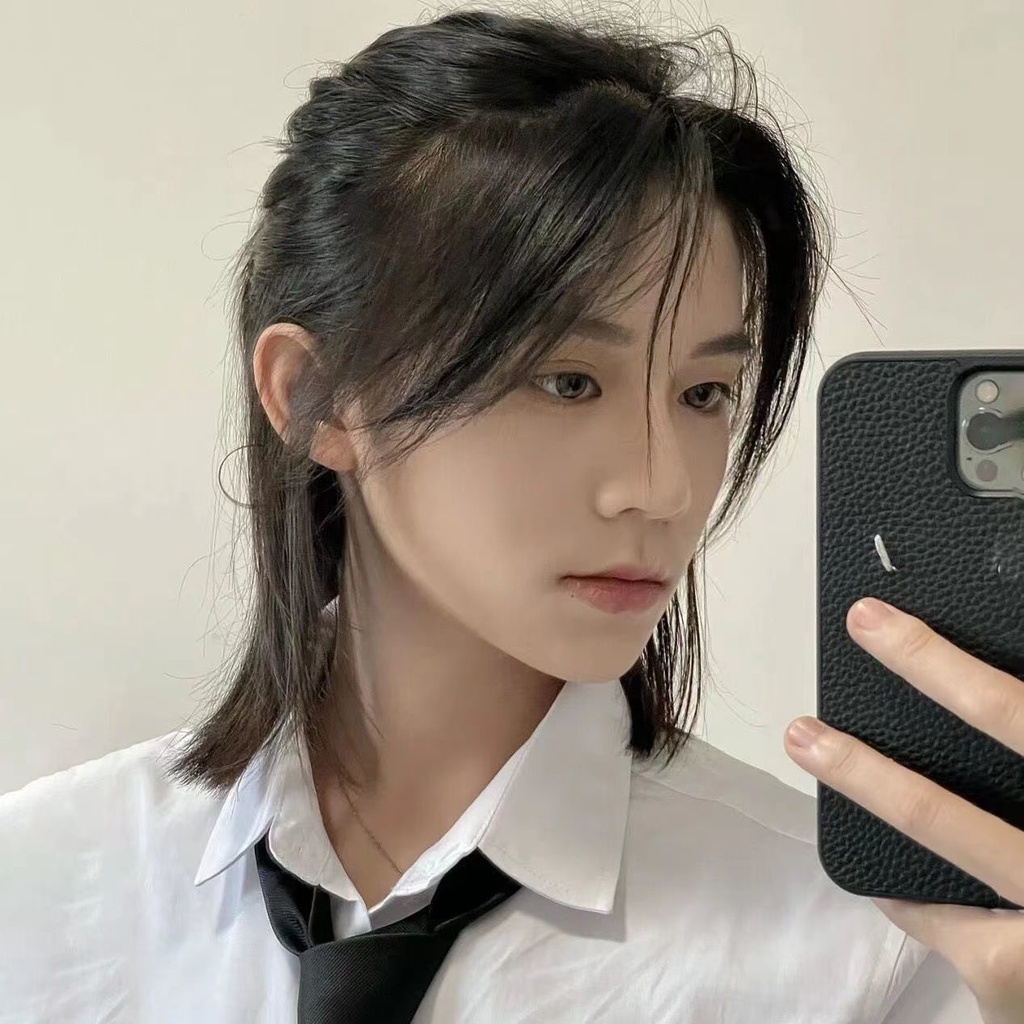 Bộ Tóc Giả Dài Trung Bình Phong Cách Samurai Nhật Bản Tự Nhiên Cho Nam