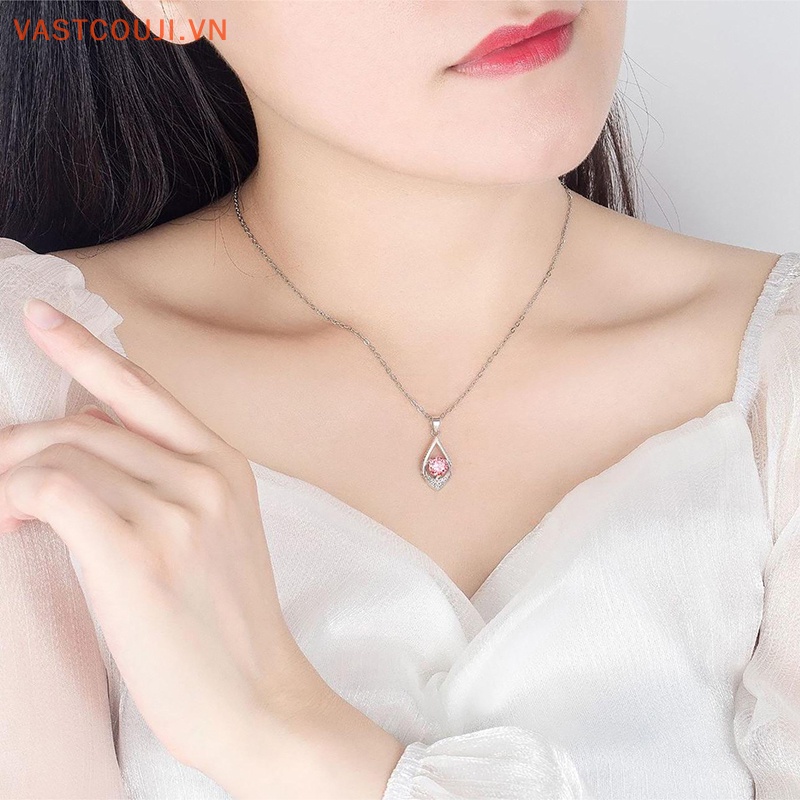Mặt Dây Chuyền Hình Giọt Nước Bằng Đá Zircon Chất Lượng Cao Thời Trang Cho Nữ