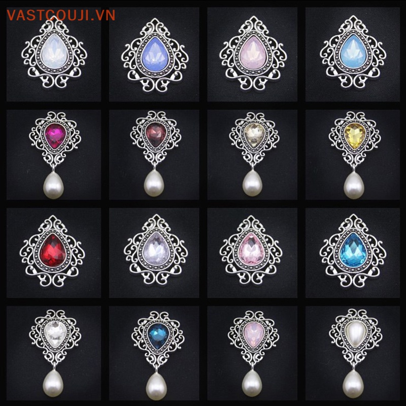 Trâm Cài Áo Kim Loại Đính Pha Lê Lấp Lánh Thời Trang Sáng Tạo