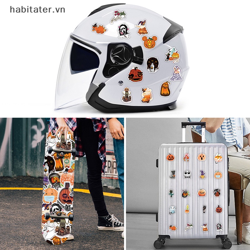 Set 50 Miếng Dán Trang Trí Sổ Tay Chủ Đề Halloween