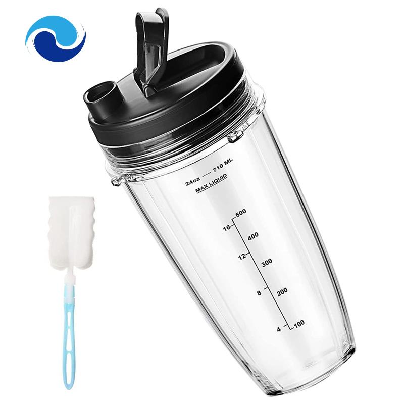 Cốc Trộn 24Oz Có Nắp Đậy Và Cọ Làm Sạch Tương Thích Với Ninja Auto IQ