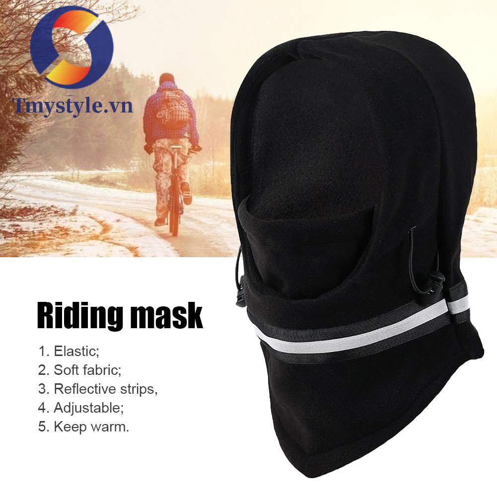 Mũ Balaclava Lót Lông Cừu Giữ Ấm Thời Trang Mùa Đông Cho Nam Và Nữ