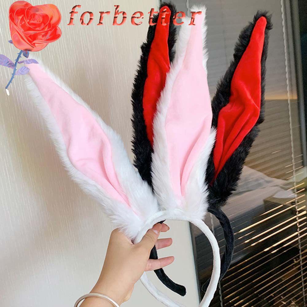 FORBETTER Băng Đô Tai Thỏ Bông Dễ Thương Cho Nữ