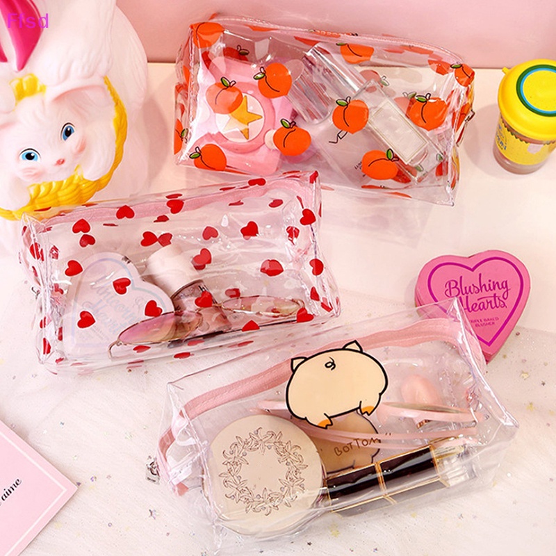 {Ffsd} Túi Đựng Mỹ Phẩm / Đồ Trang Điểm Bằng PVC Trong Suốt Chống Thấm Nước Làm Quà Tặng Cho Học Sinh * Hàng Bán Chạy
