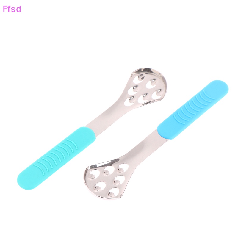 Dụng Cụ Nạo Lưỡi Di Động Bằng Thép Không Gỉ Chống Trượt Có Thể Tái Sử Dụng