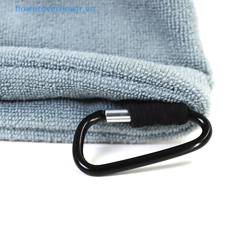 Khăn Lau Đầu Hình Vuông Bằng Sợi Micro Thấm Hút Nước Kèm Móc Treo Tiện Dụng