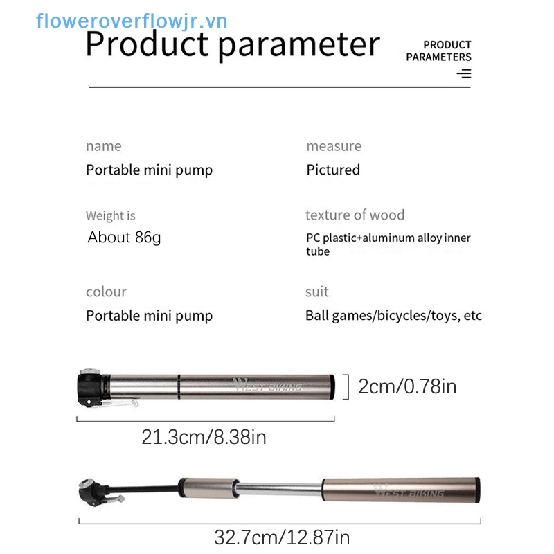 Ống Bơm Xe Đạp Mini Di Động Tiện Dụng
