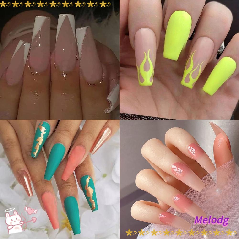 MELODG Hộp 24 Móng Tay Giả Múa Ba Lê