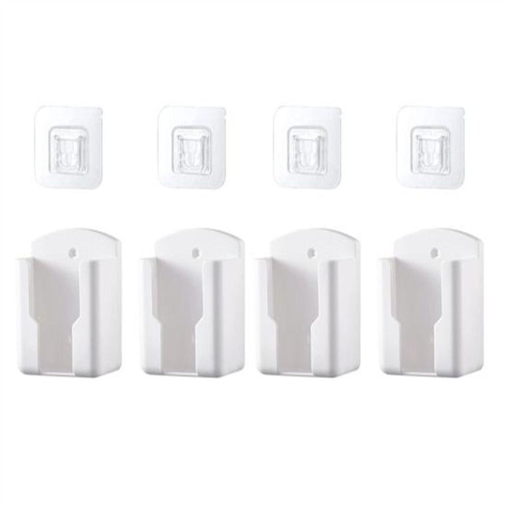 BORAG Bộ 4 Giá Đỡ Điều Khiển Từ Xa 4X2.6X1.6 inches Bằng Nhựa Màu Trắng Tiện Dụng