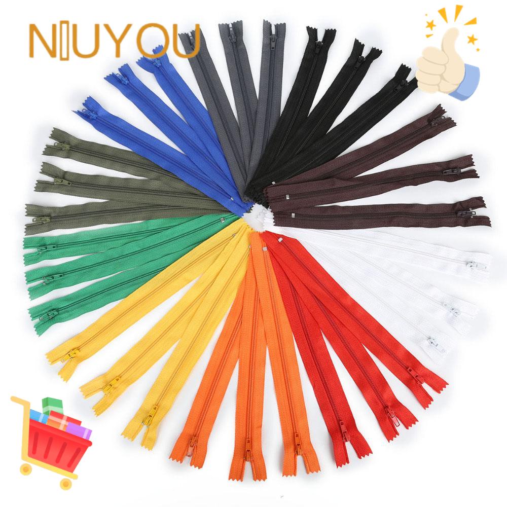 NIUYOU Bộ 10 Dây Khoá Zip Quần Áo Nhiều Màu Sắc