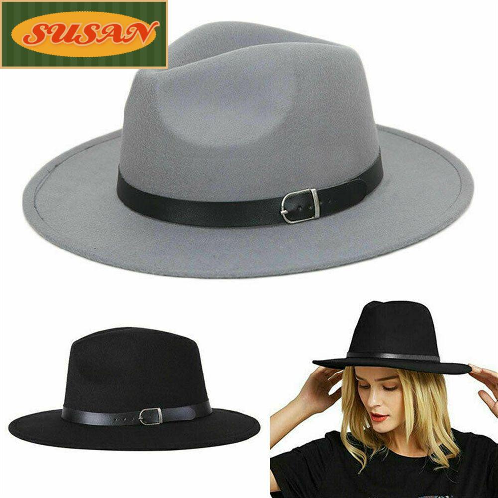 SUSANS Mũ Len Rộng Vành Thời Trang Cho Nữ