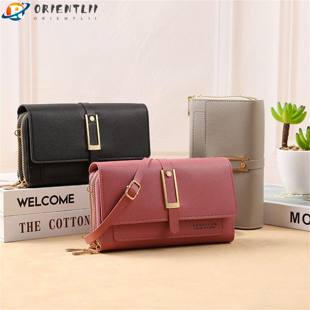 ORIENTLII Túi Đeo Chéo Vai Bằng Da PU Đa Chức Năng Thời Trang Cho Nữ
