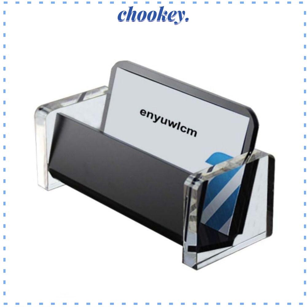 CHOOKEY Kẹp Gắn Ảnh / Thẻ Ghi Chú Bằng Acrylic Màu Đen Tiện Dụng Cho Văn Phòng