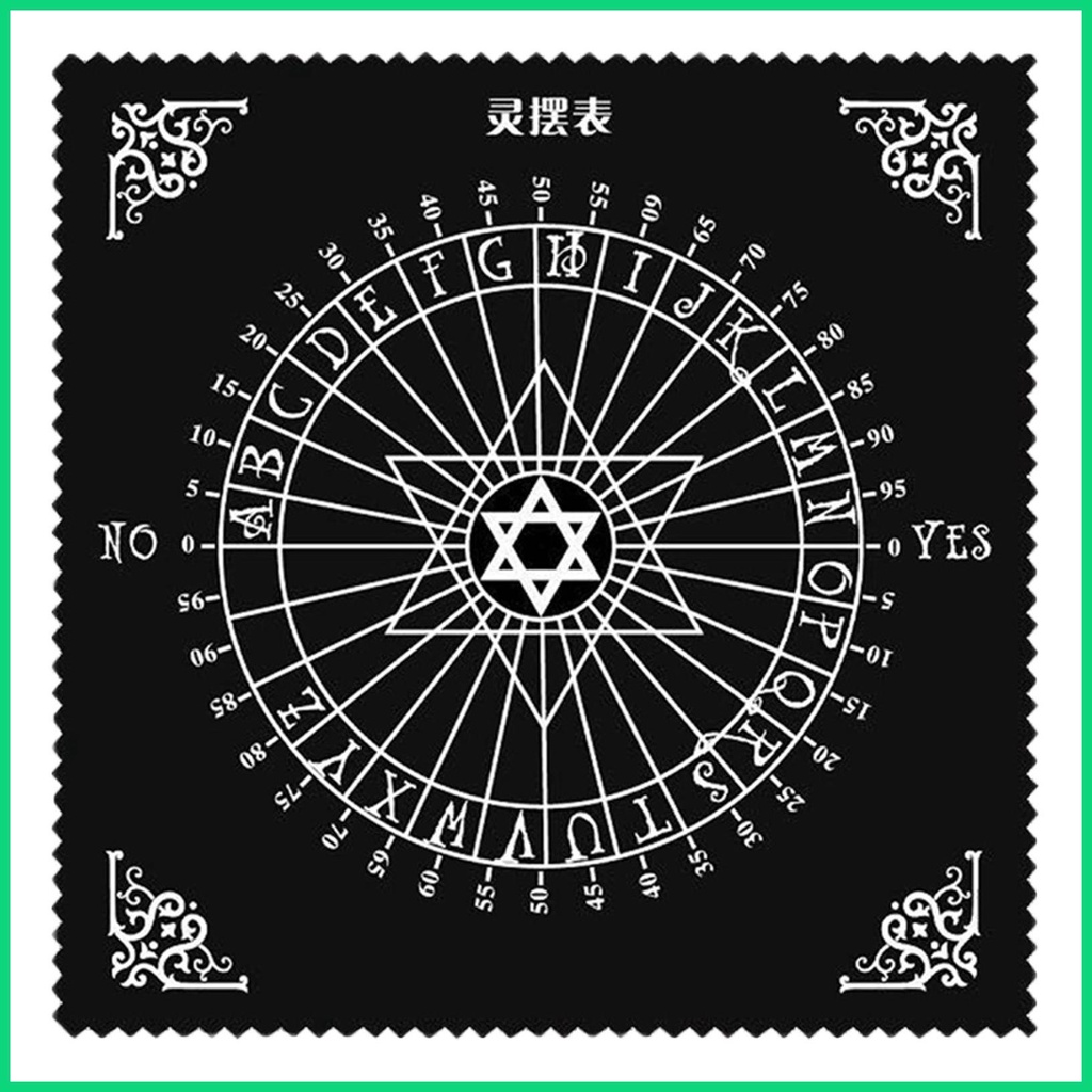 Khăn Trải Bàn Bói Tarot 11.81x11.81 Màu Đen