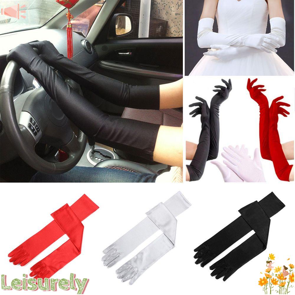 LEILY Găng Tay Dài 55CM Chống Nắng Dùng Khi Lái Xe / Buổi Tiệc