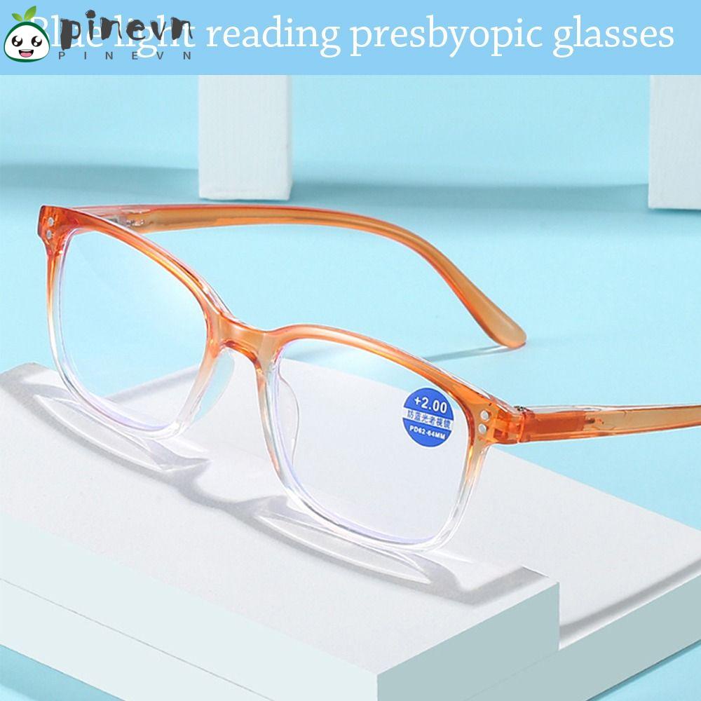 PINEVN Kính Đọc Sách Gọng Siêu Nhẹ Chống Ánh Sáng Xanh Phong Cách Vintage Thời Trang Cho Nam Nữ