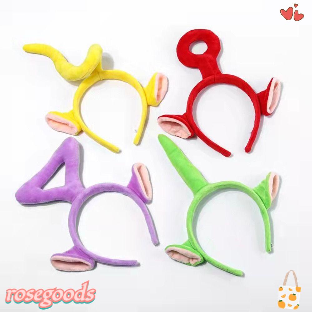 ROSE Băng Đô Cài Tóc Bằng Vải Bông Mềm Mại Dễ Thương Dành Cho Nữ