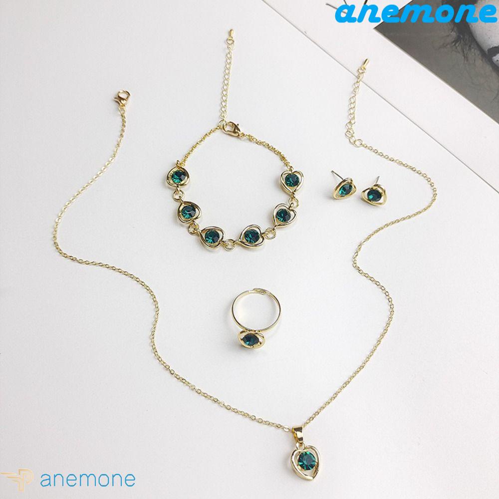 ANEMONE Bộ Trang Sức Hình Trái Tim Thời Trang Dành Cho Nữ