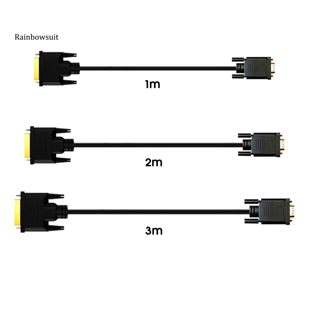 Cáp Chuyển Đổi Video DVI 24 + 1 Đầu Cắm Sang Đầu Cắm VGA Độ Phân Giải Cao 100 / 200 / 300cm