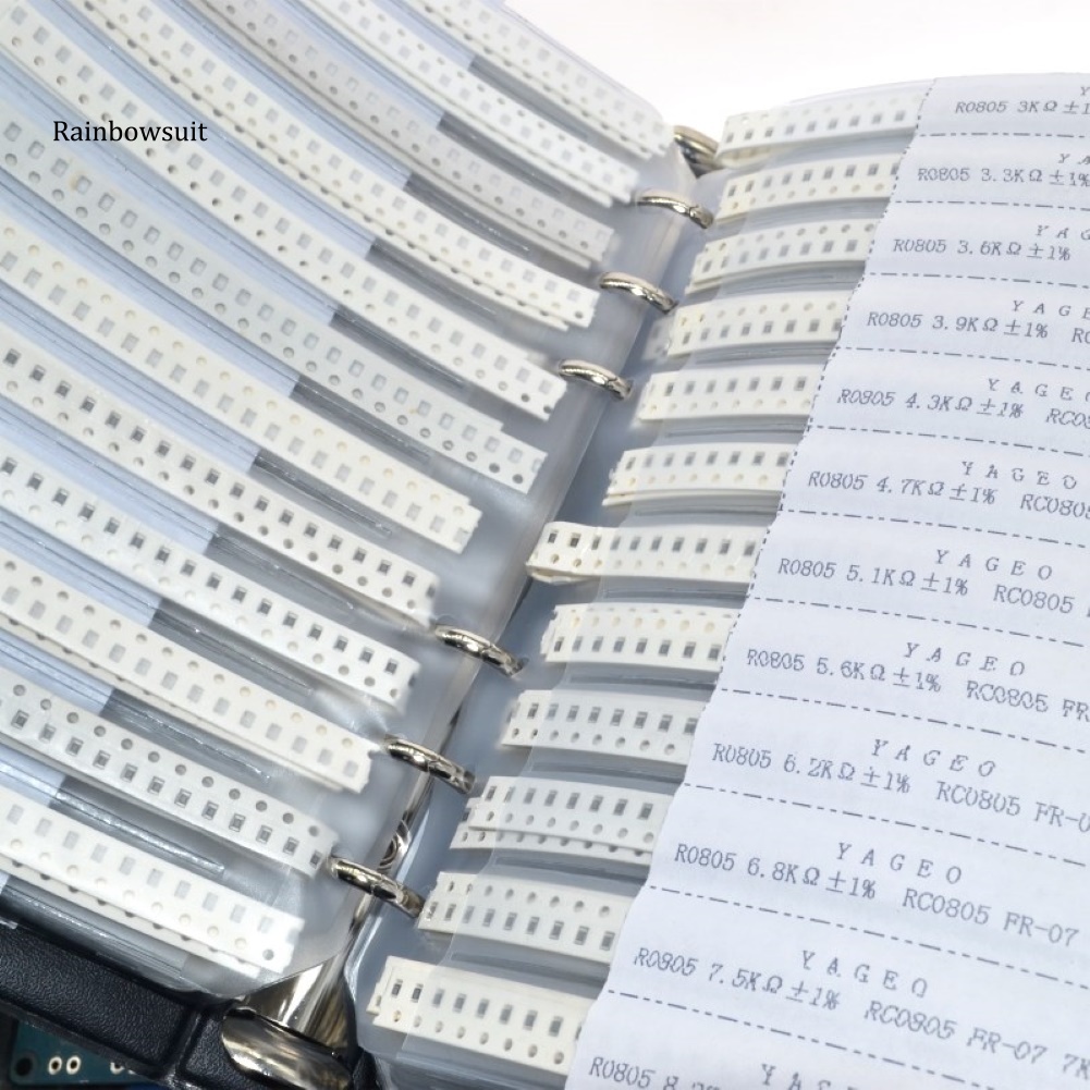 Sách Đựng 8500 Mẫu Điện Trở Chip 0201 0402 0603 SMD 170 Giá Trị Chuyên Dụng