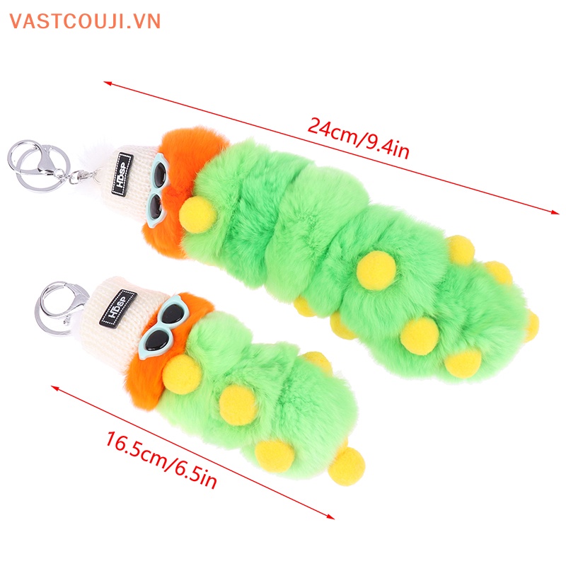 Móc Khóa Hình Sâu Bướm Nhồi Bông Xinh Xắn