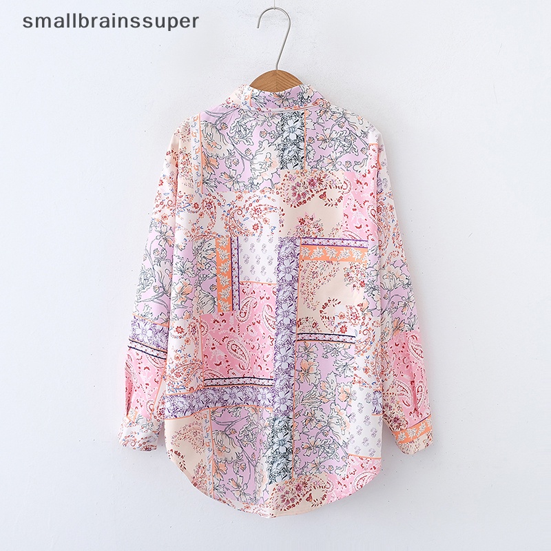 Áo Sơ Mi Dài Tay Dáng Rộng In Họa Tiết Hoa Thời Trang Mùa Hè Cho Nữ