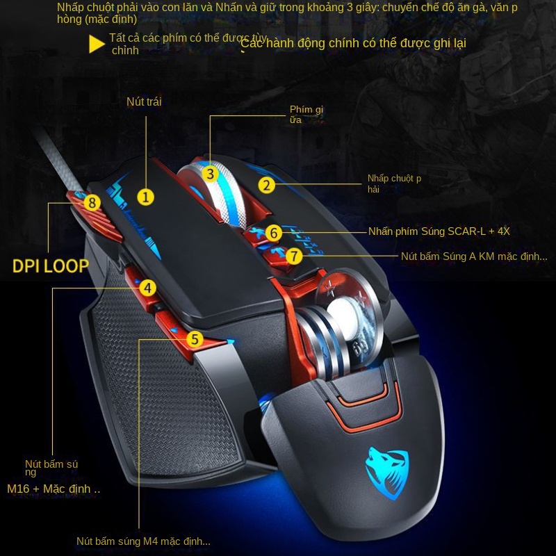 Chuột Quang Chơi Game Có Dây usb v9 Lff0703