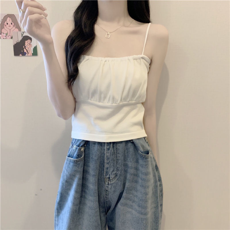 Áo Dệt Kim Sát Nách Dáng Ngắn Phong Cách Pháp Thời Trang Cho Nữ