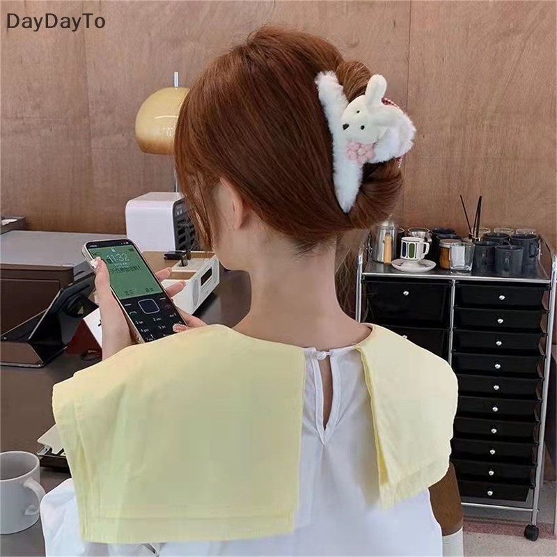 Kẹp Tóc Hình Thỏ / Gấu Hoạt Hình Bằng Lông Nhung Phong Cách Hàn Quốc Cho Nữ