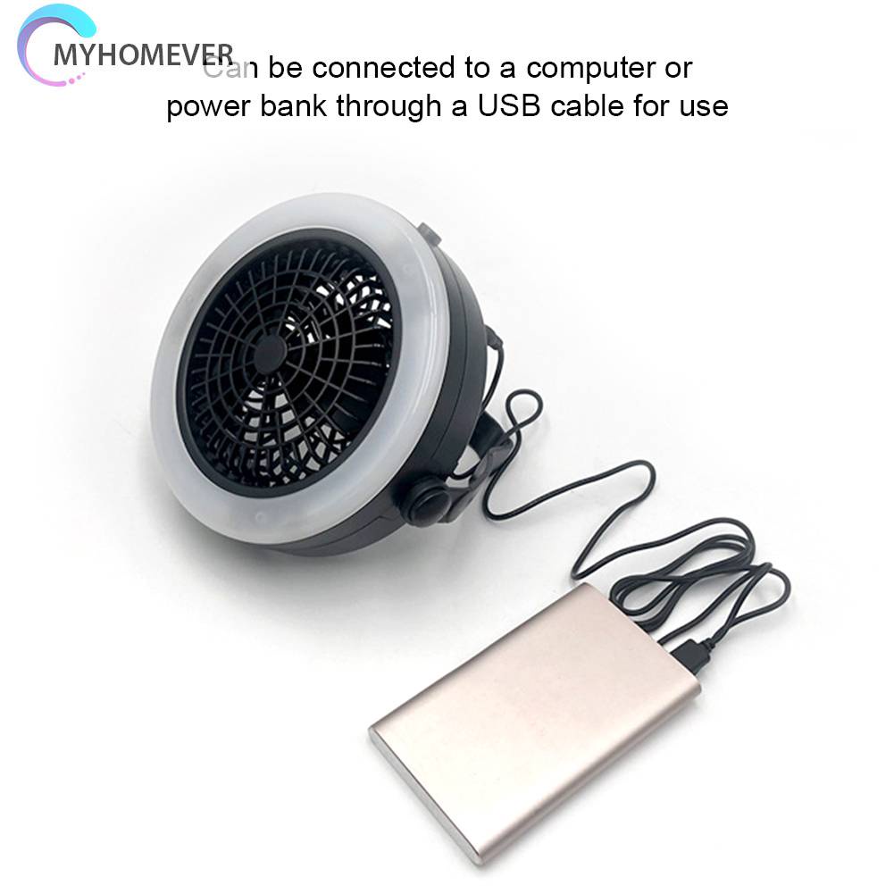 Quạt Treo Tích Hợp Đèn LED 3 Trong 1 Tiện Dụng Khi Đi Cắm Trại