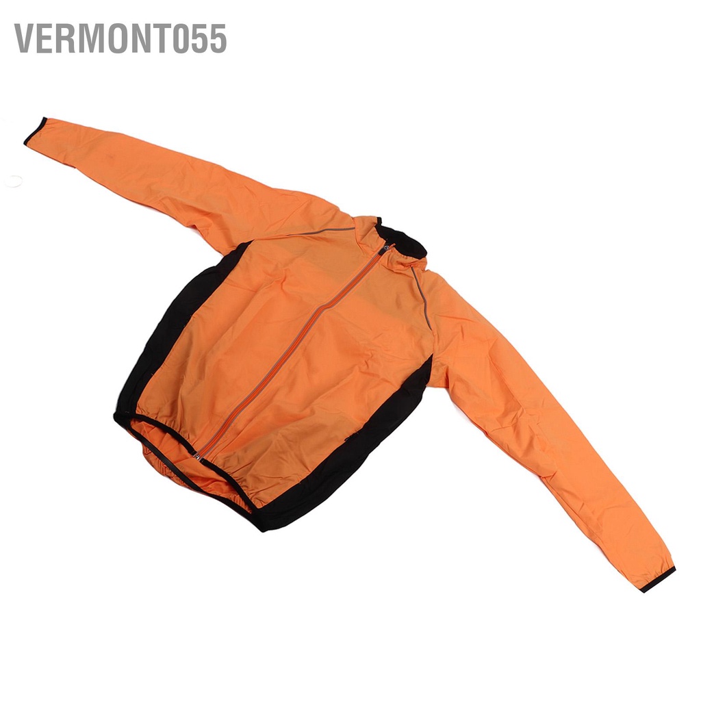 Vermont055 Trainning Áo Khoác Thường Mềm Chống Thấm Nước Dài Tay Thoáng Khí Đạp Xe Dành Cho Chạy Bộ Câu Cá Nam Nữ Màu Cam