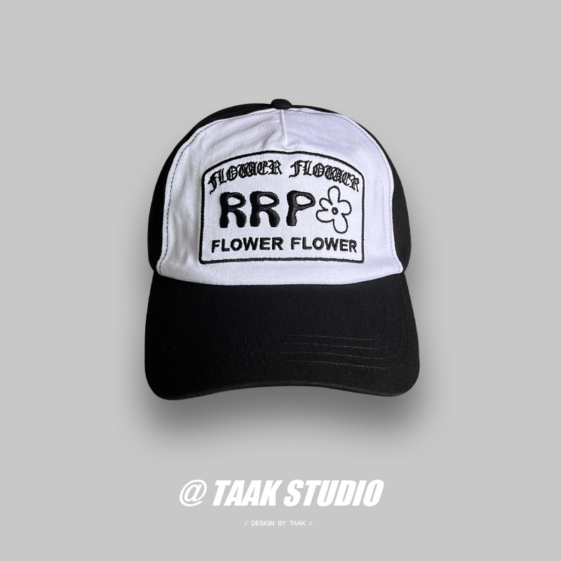 Mũ Lưỡi Trai Mềm Thêu Hoa Phối Màu Phong Cách Hàn Quốc Thời Trang Mùa Hè Cho Nam Và Nữ