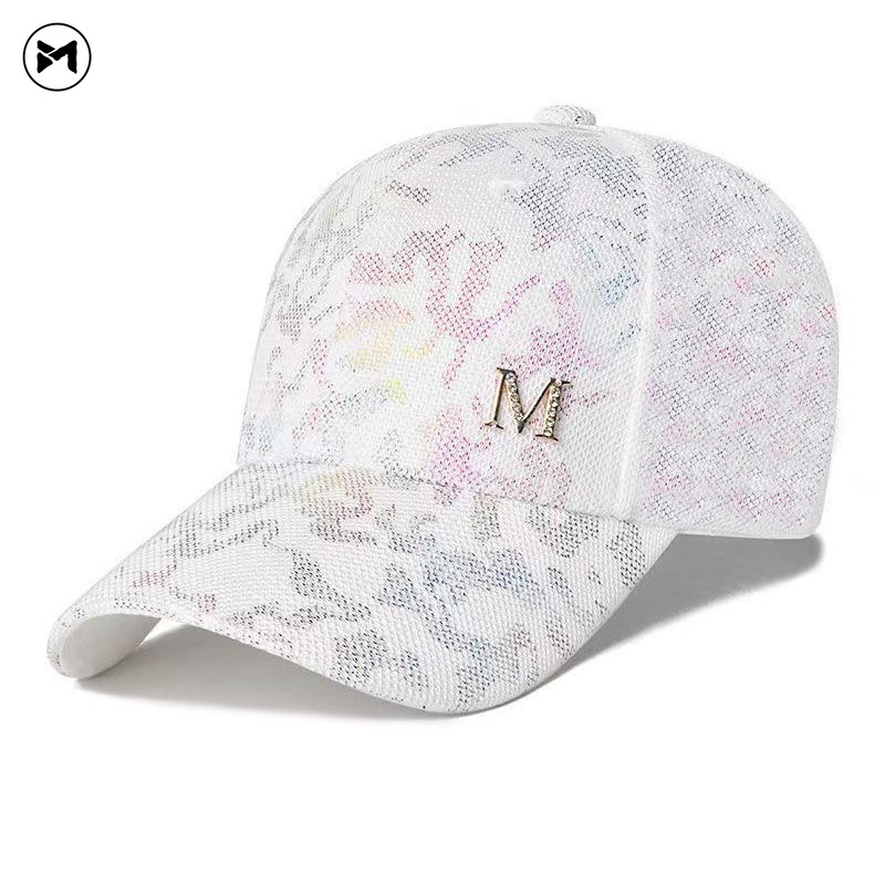 Nón Lưỡi Trai Phối Lưới Thoáng Khí In Logo M Thời Trang Hàn Quốc 2023 Cho Nữ