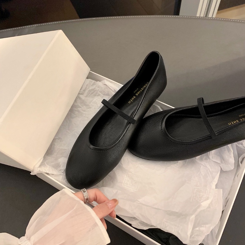 Giày Búp Bê Đế Bằng Phong Cách Mary Jane Cổ Điển Thời Trang Cho Nữ