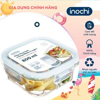 Hộp thuỷ tinh vuông Inochi - Nikko 800 ml