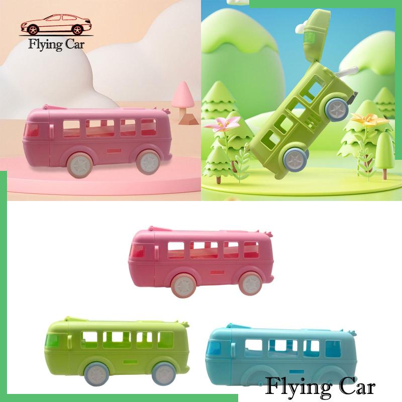 Bình Nước Hình Xe Buýt Kèm Ống Hút Dung Tích 500ml Cho Bé