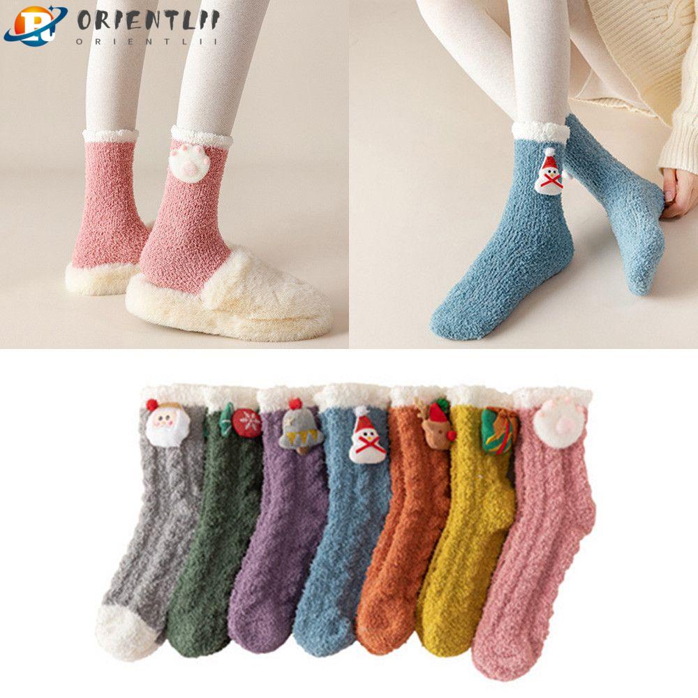 ORIENTLII Tất Chân Thiết Kế Mới Dày Dặn Chống Gió Cao Cấp Thời Trang Mùa Đông Dành Cho Nữ