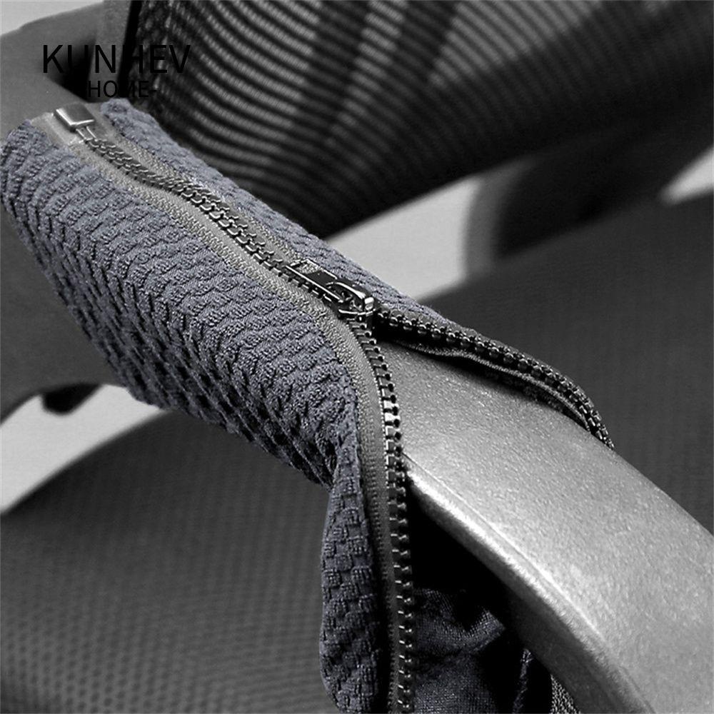 KUNHEV Bọc Tay Vịn Mềm Mại Màu Trơn Có Khóa Kéo Tiện Dụng Cho Văn Phòng