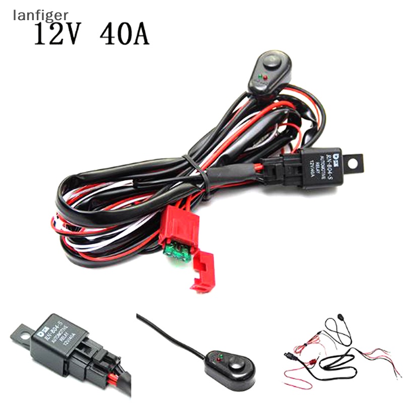 Bộ Dây Công Tắc Điều Khiển Đèn LED 12V Cho Xe Hơi