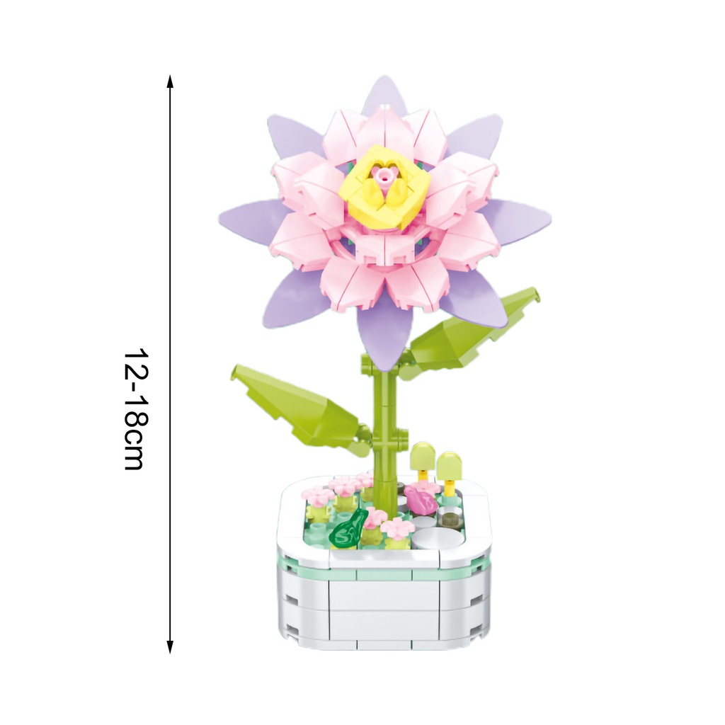 1 Bộ Đồ Chơi Lắp Ráp Hình Bông Hoa Bằng ABS Dễ Điều Chỉnh DIY