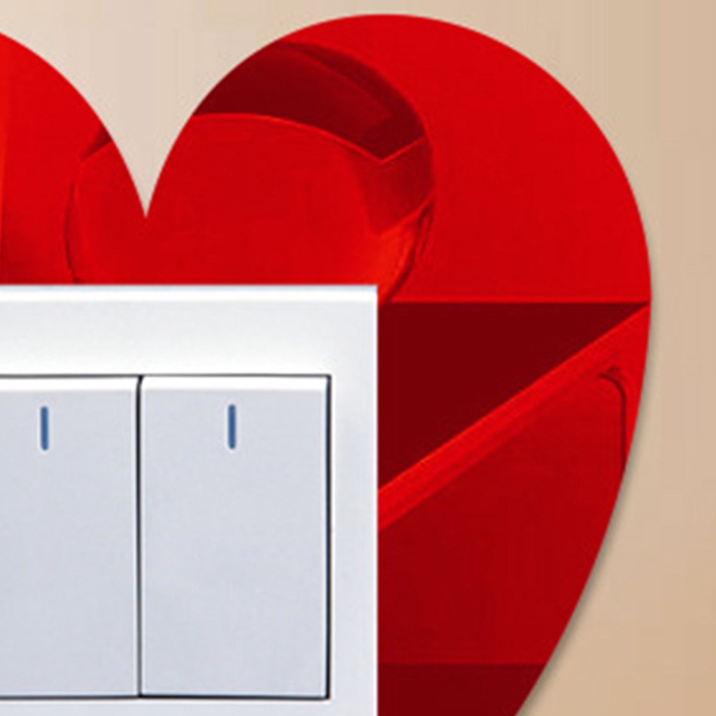 1 Bộ Miếng Dán Công Tắc Bằng Acrylic Tráng Gương Bắt Mắt Sáng Tạo Trang Trí Nhà Cửa