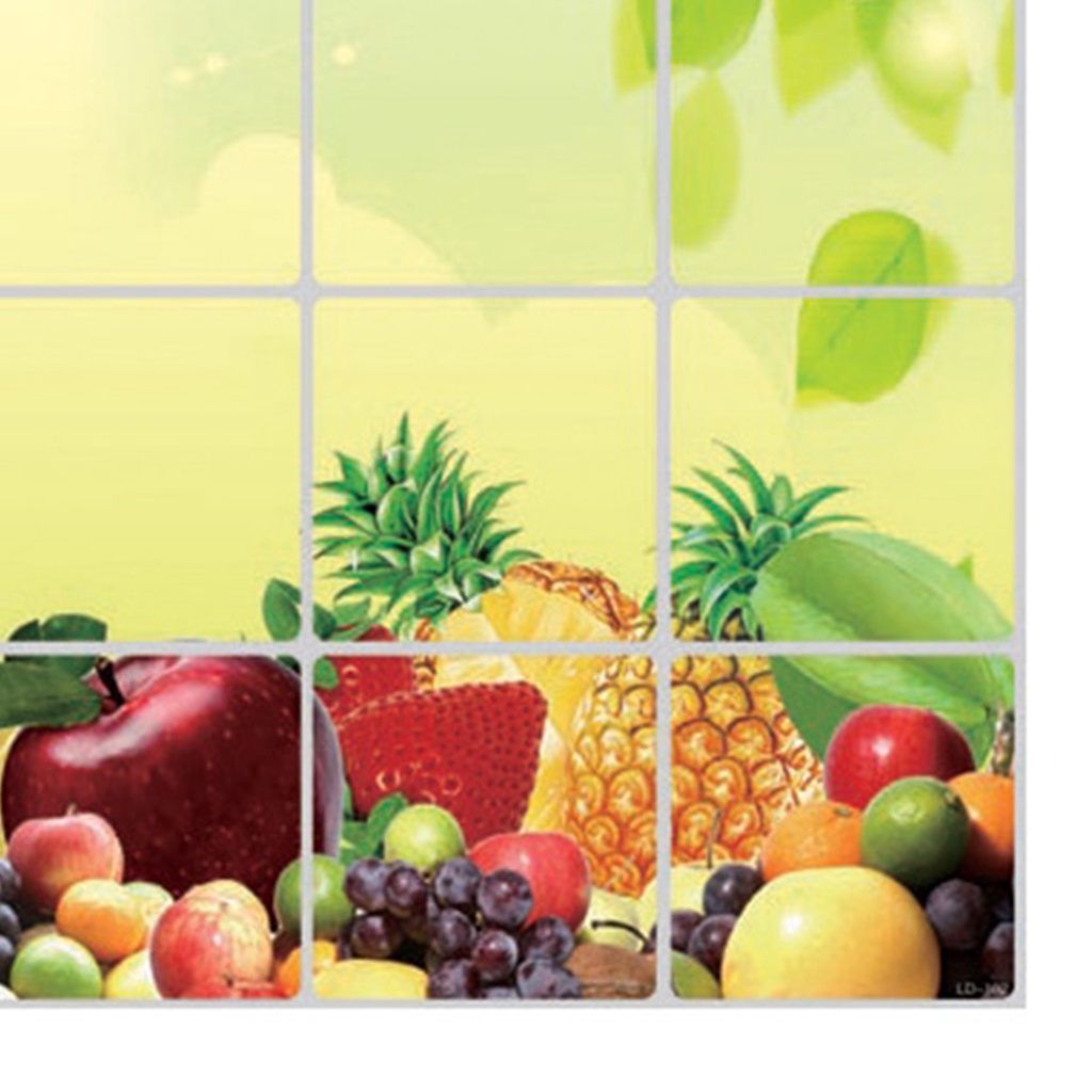 Sticker Dán Tường Chống Dầu Chống Thấm Nước Tự Dính Có Thể Tháo Rời Cho Nhà Bếp